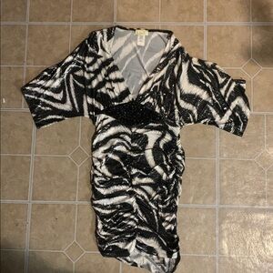 Black and White Zebra Print Dress
